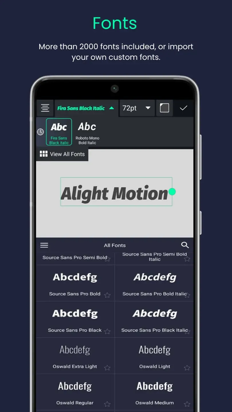 Adding Text in AlightMotion